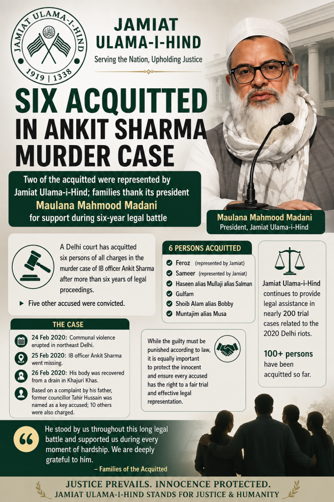 Six acquitted in Ankit Sharma murder case